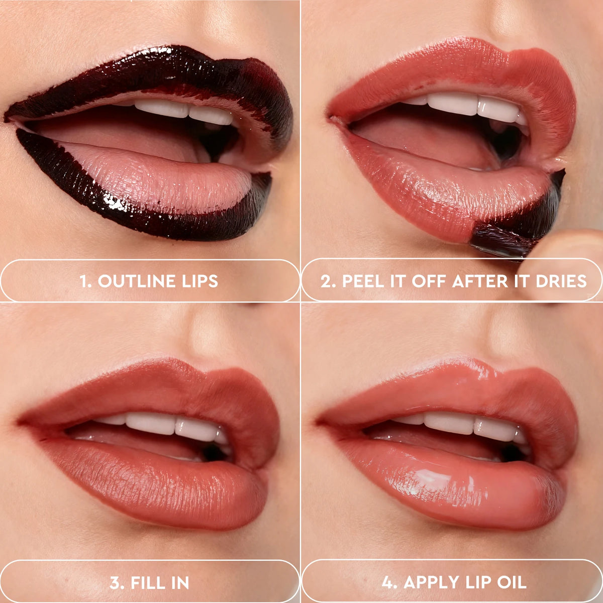 2-in-1 Lip Oil and Peel-Off Gloss Tint, Non-Sticky, 8 ml - image 3