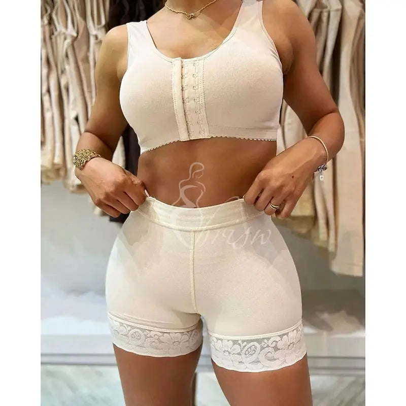 Extra-High-Waist Butt Lifter Panty Shorts with Open Crotch - image 7