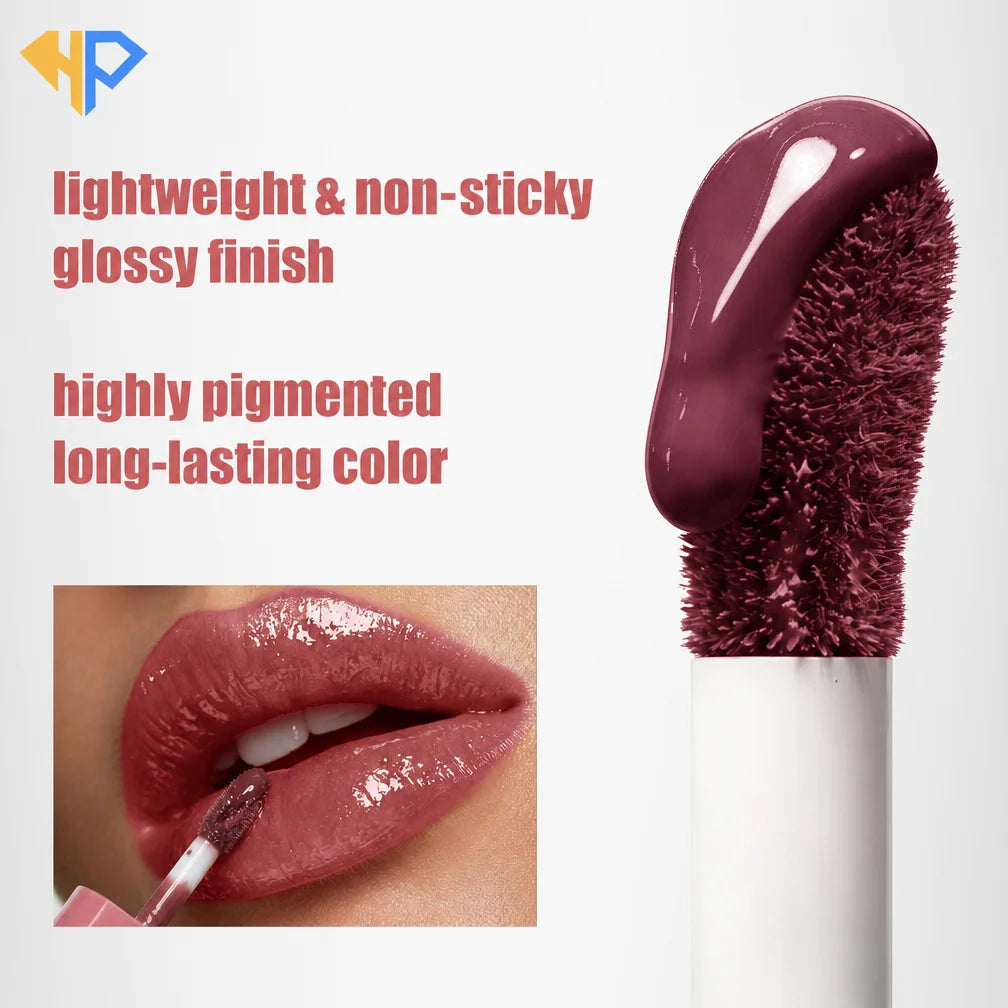 Mineral Lip Gloss High Pigment Long Lasting Hydrating Liquid Lipstick Tint & Lip Stain