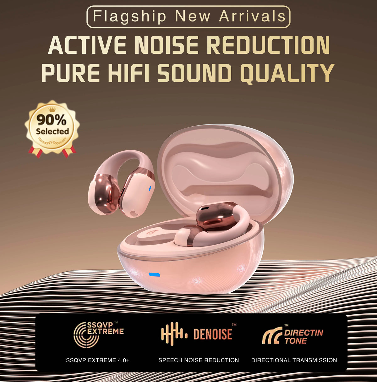 Open-Ear Clip Earphones with LED Light for Sports and Calls, BT 5.4 - image 5