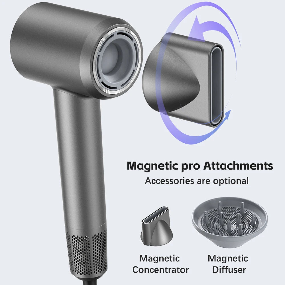 1400W Ionic Salon-Style Hair Dryer with Diffuser, US Plug - image 5