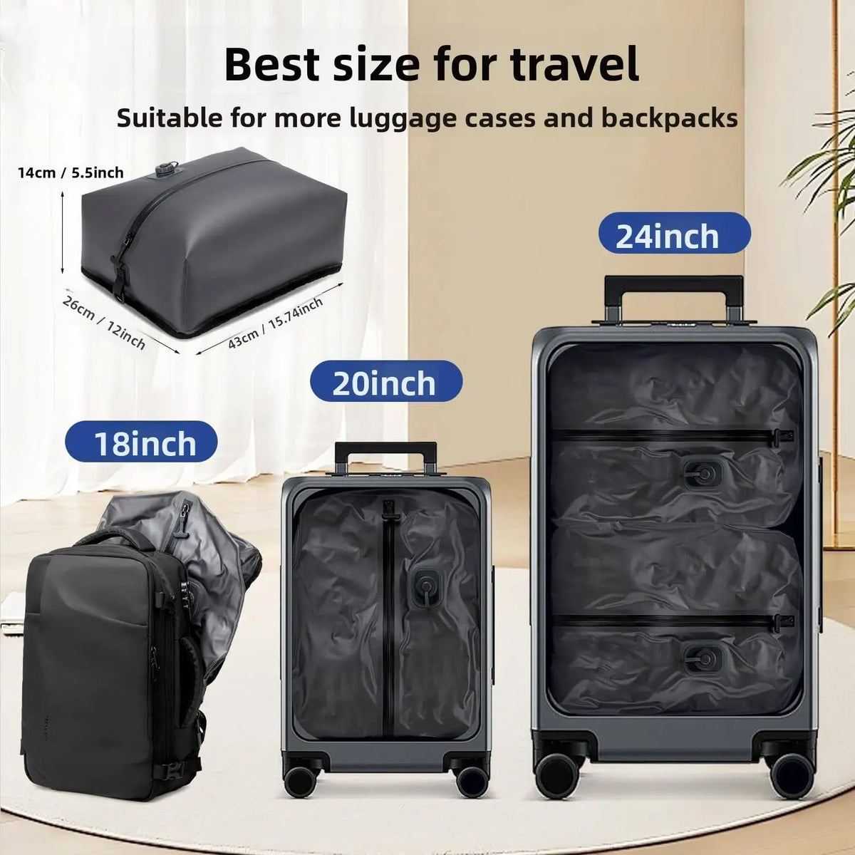 20L Waterproof TPU Compression Bag for Suitcase and Hiking - image 4