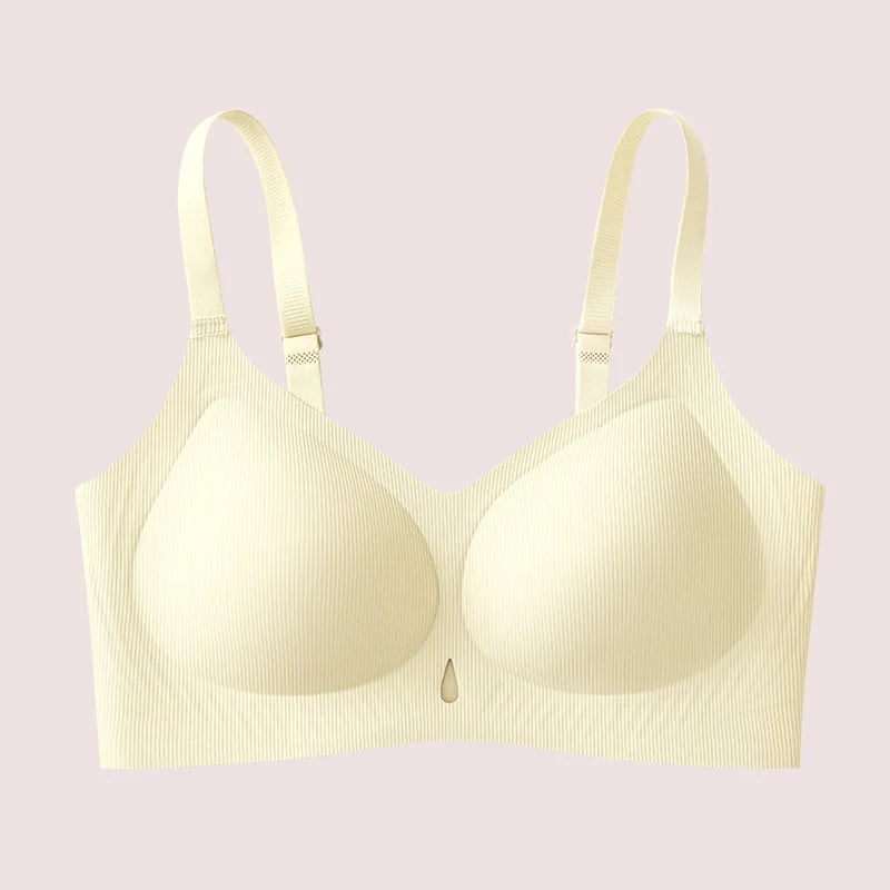Wireless Push-Up Jelly Bra for Small Busts, Breathable Hollow-Out