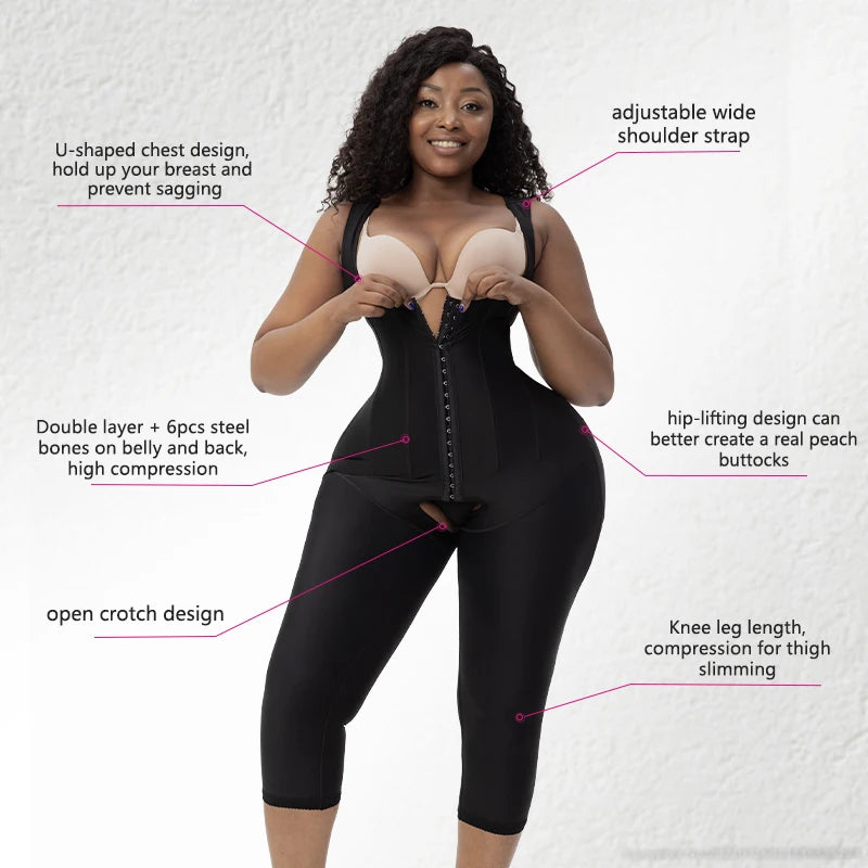Thick-Strap Faja Shapewear Bodysuit, Firm Control Butt Lifter - image 5