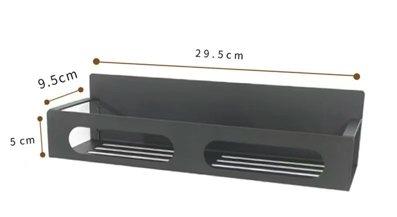 Slim Magnetic Fridge Shelf, Black Iron, Single Tier, 2 Lengths - image 7