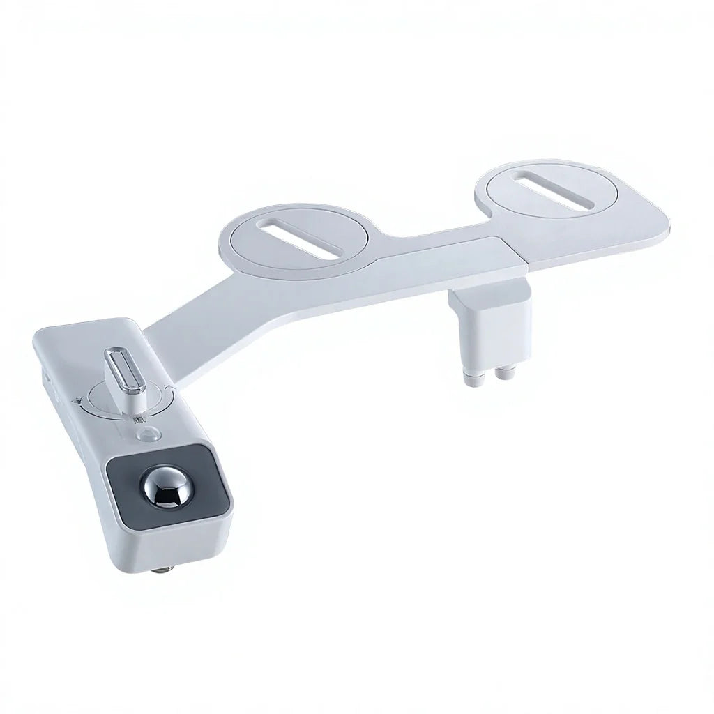 Adjustable Water Pressure Dual Self Cleaning Nozzle ABS Modern Bidet Attachment Toilet