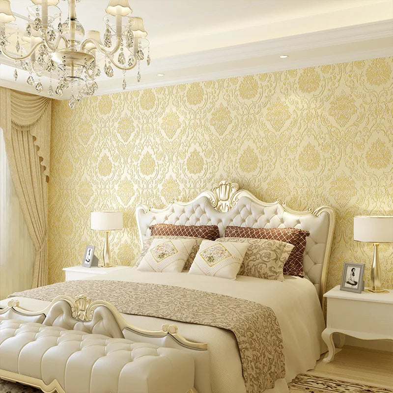 3D Embossed Damask Rose Peel and Stick Wallpaper, 53 cm x 1 m - image 4