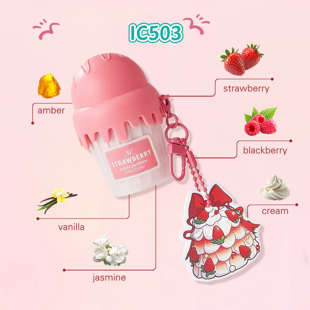 Ice Cream Scented Body Mist with Sweet Vanilla Notes, 50 ml