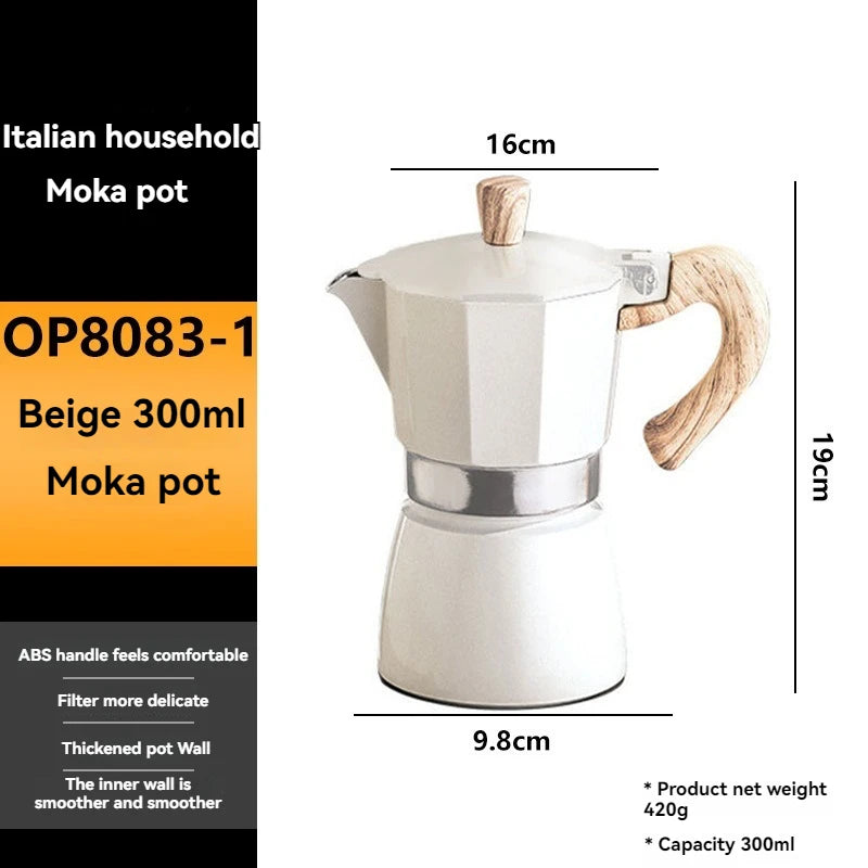 Lightweight 300 ml Aluminum Alloy Moka Pot for Home and Office - image 8