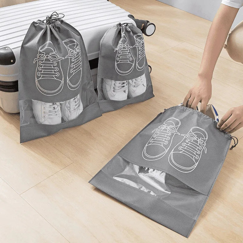 White Canvas Drawstring Dust Bag for Shoes and Handbags, 80 g - image 4