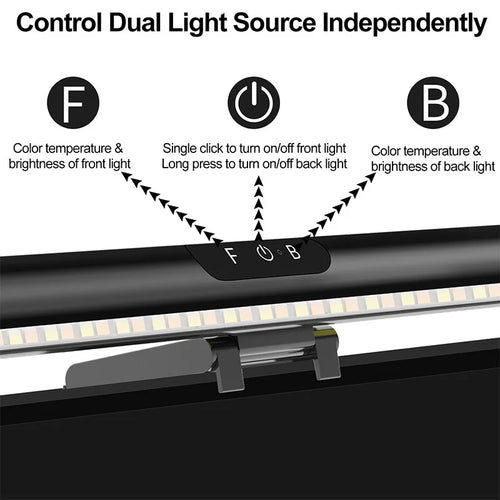 USB LED Monitor Light Bar Wireless Remote Glowing Screen Hanging Lamp PC Desktop Desk