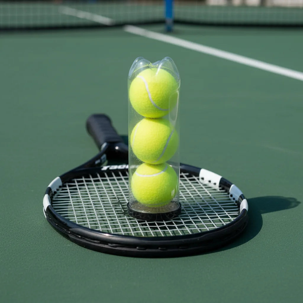 Yellow Wool Cloth Padel Balls, Natural Rubber, 65 mm, 135-145 cm - image 6