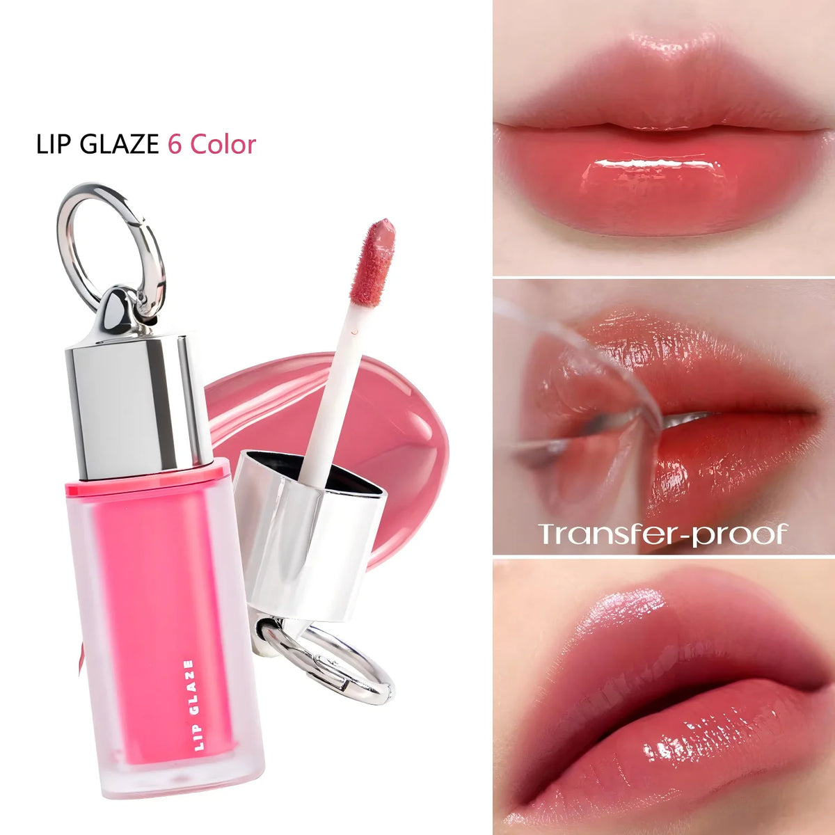 Mirror-effect Non-stick Cup Moisturizing Transfer-proof Lip Glaze Natural Color Lip Gloss