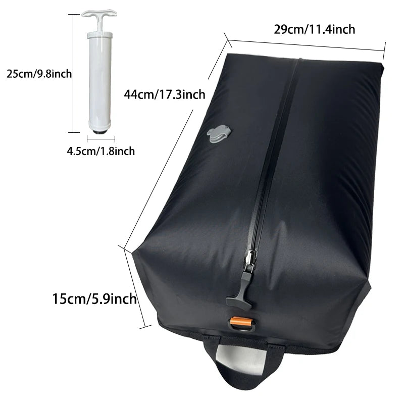 Reusable Zippered Compression Packing Bag, 44 x 29 x 15 cm, Black - image 7