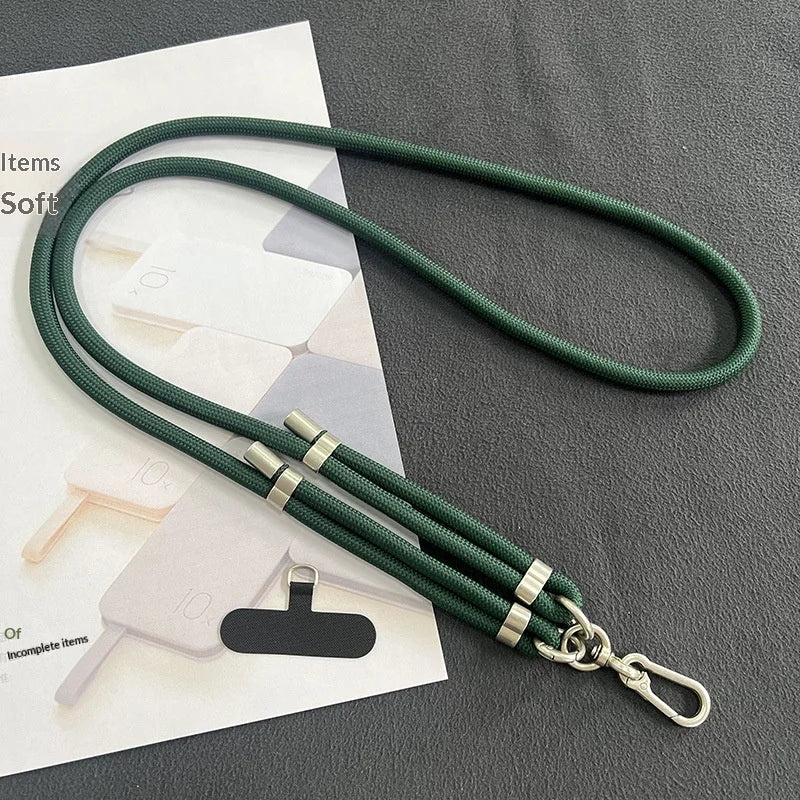 Adjustable 8 mm Crossbody Phone Lanyard with Patch-Style Connector - image 3