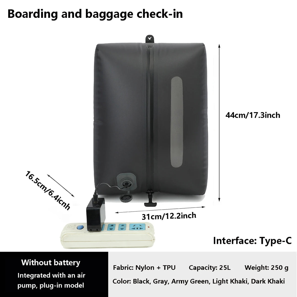 Lightweight 25L TPU Compression Travel Bag with Drawstring - image 2