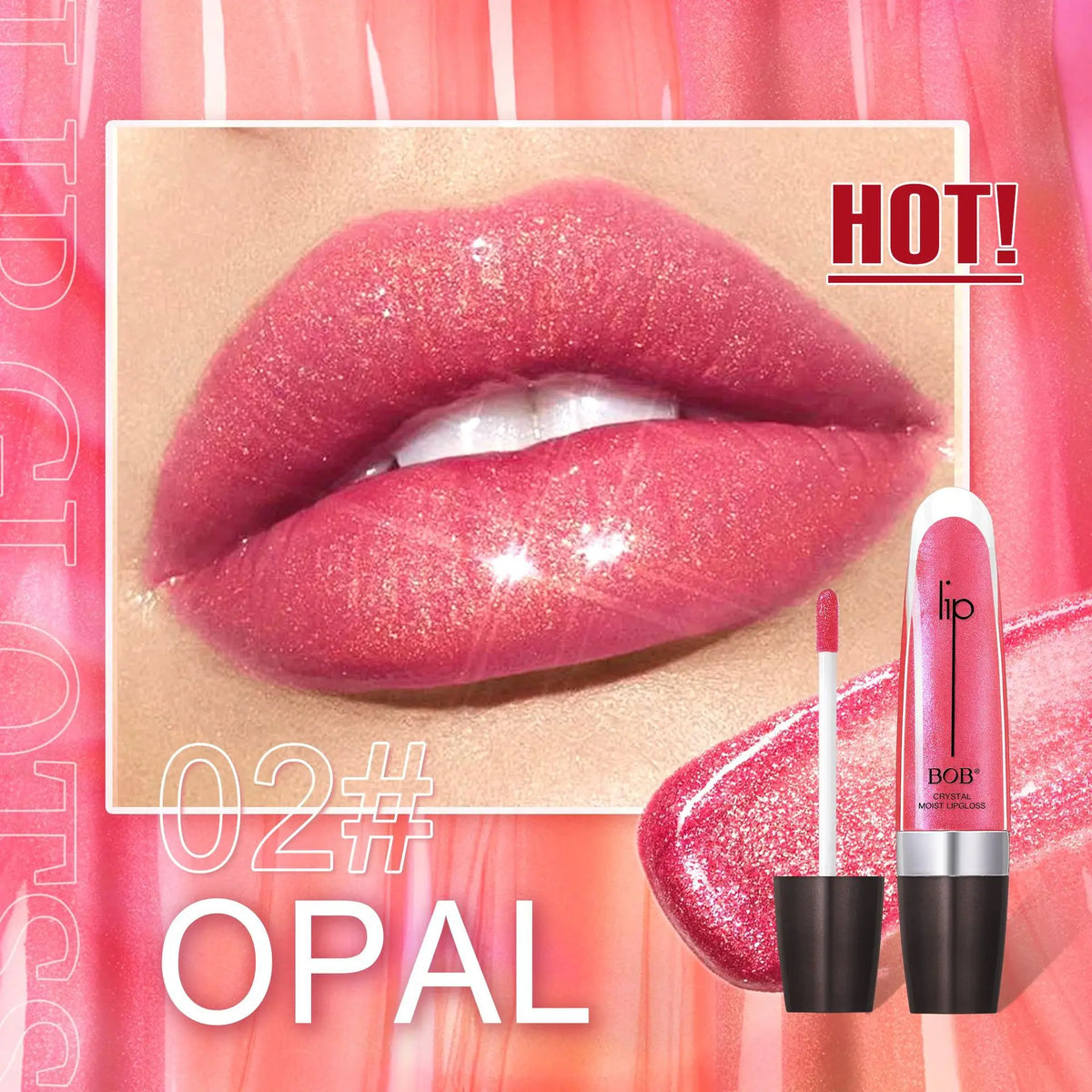 High-Pigment Vegan Peptide Lip Gloss, Travel Size, 12 Shades - image 8