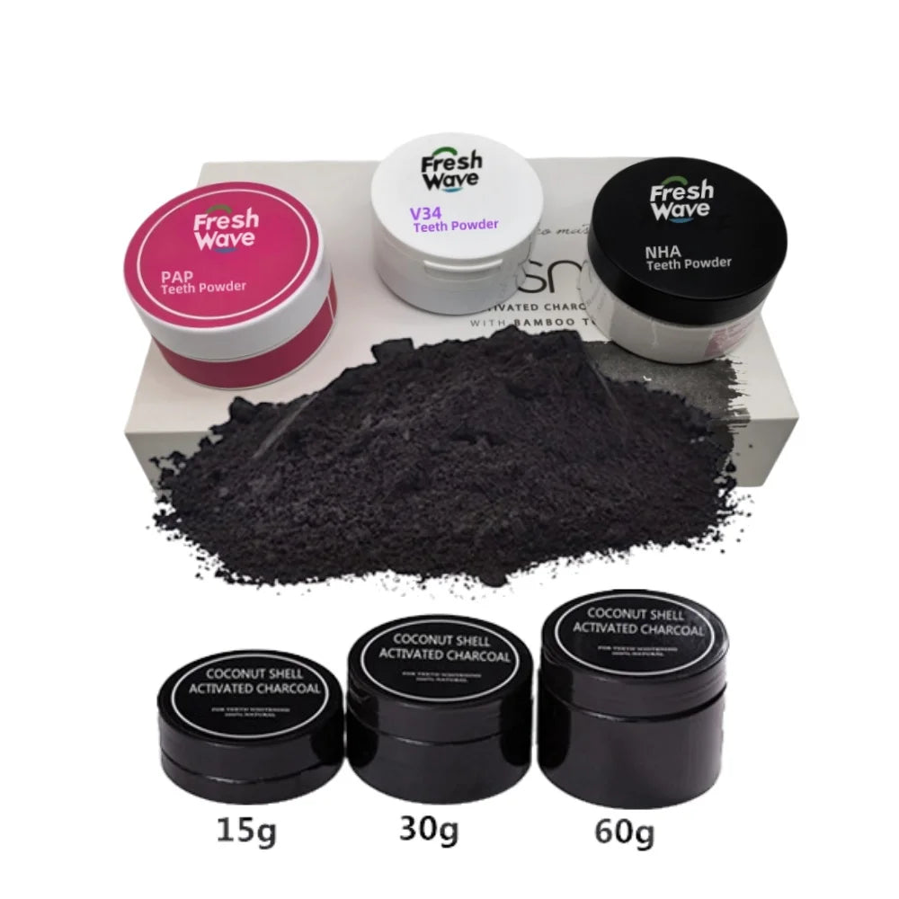 Mint Tooth Powder with Charcoal or Nano-Hydroxyapatite, 4 Versions