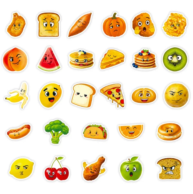 New 56pcs Fruit Vegetable Food Personalized DIY Stickers Kids Funny Planner Phone