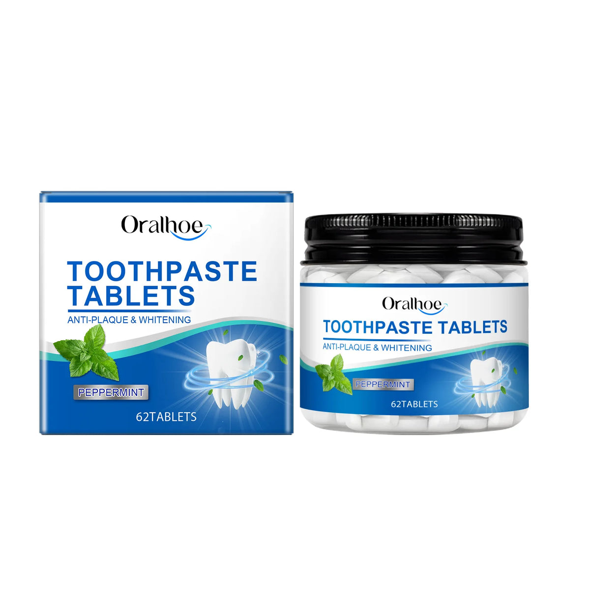 Toothpaste Tablets-Strawberry Kiwi Flavor, Nano Hydroxyapatite Chemical Formula, Fluoride