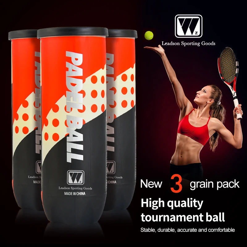 Padel Balls with 45% Wool Cover and Rubber Liner, 65 mm, Training - image 2