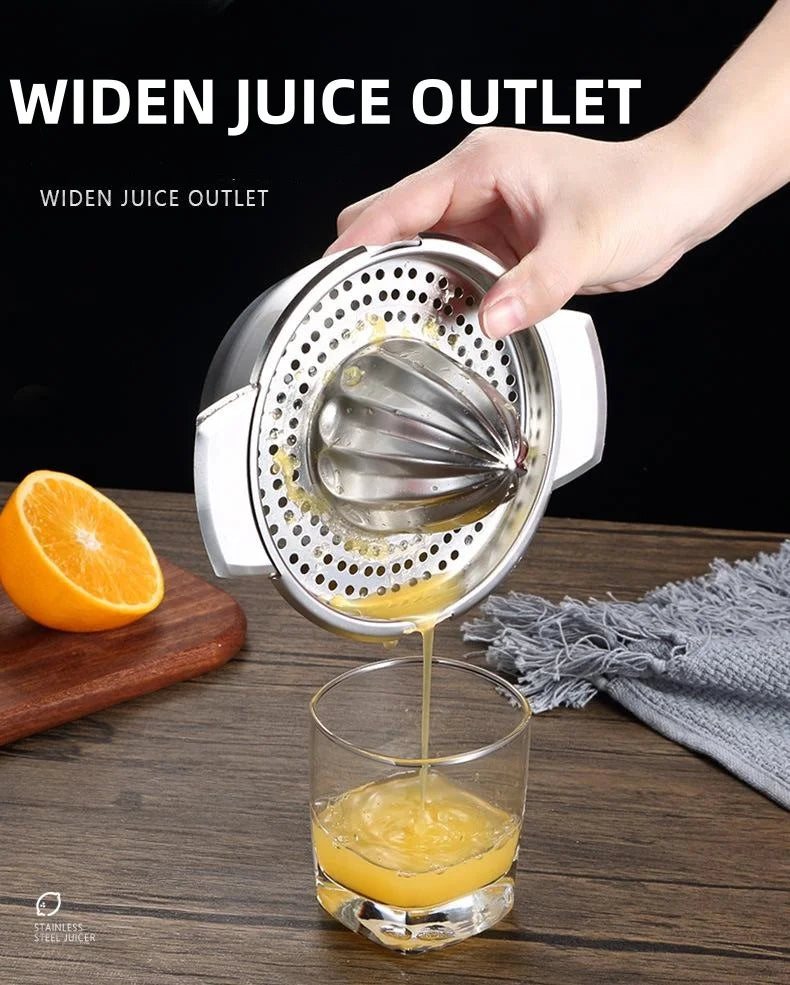 Stainless Steel Lemon Squeezer with Strainer, 201 or 304 Steel - image 2