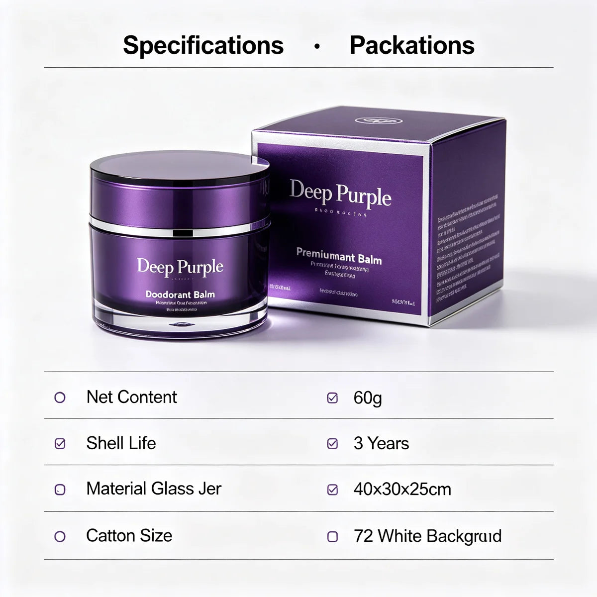 Whole Body Deodorant Balm Lavender Sage Scent 72 Hour Odor Control Aluminum Free Alcohol