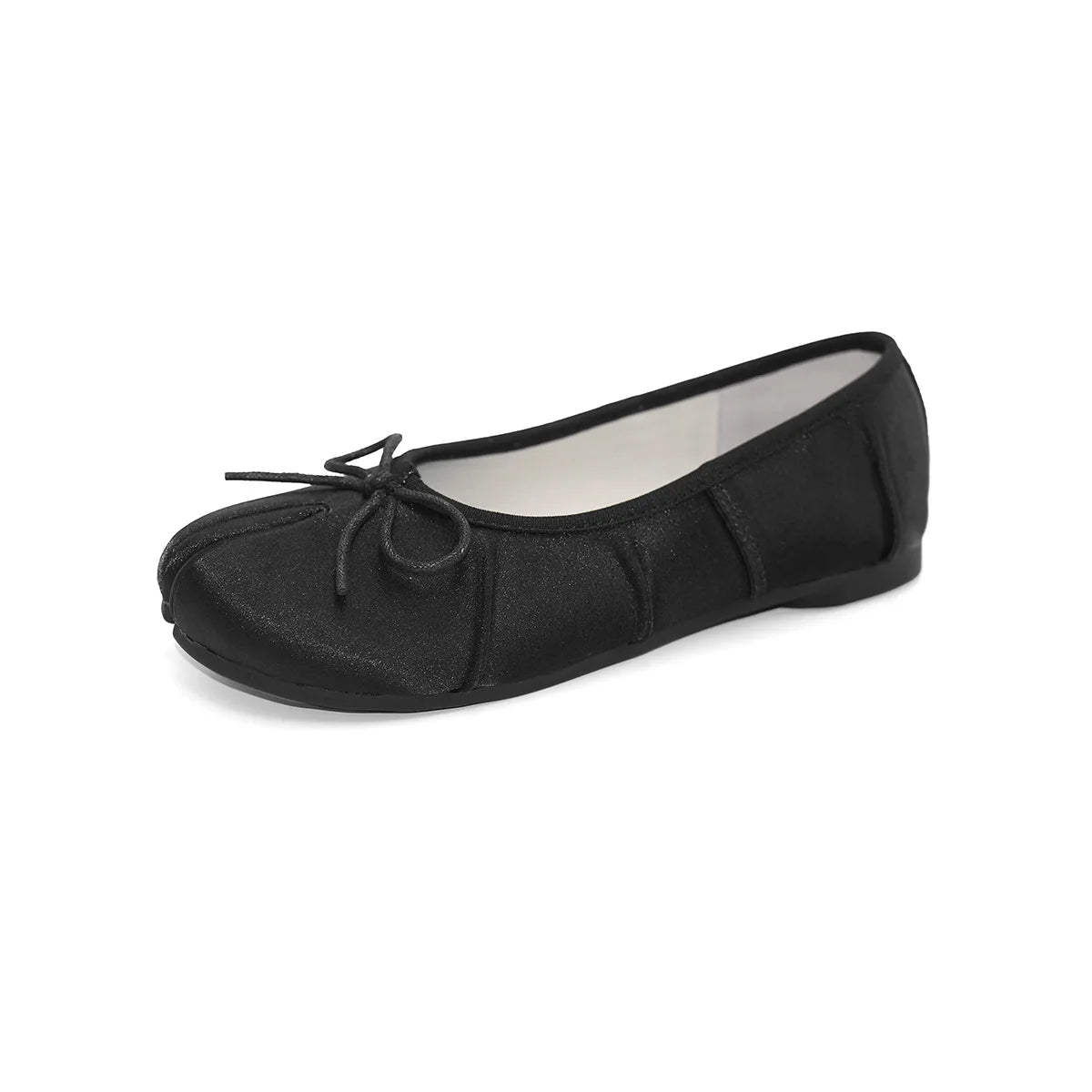 Satin Split-Toe Tabi Ballet Flats with Bow, Slip-On, EU 35–43 - image 6
