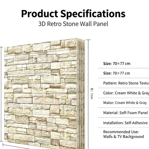 3D Wall Sticker Wallpaper XPE Material Waterproof and Moisture-proof Self-adhesive