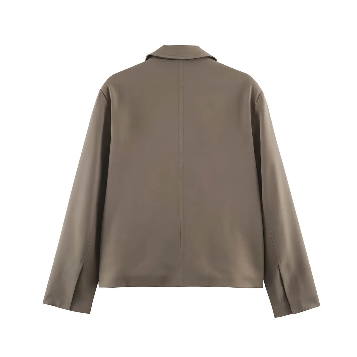 Women's Fall New Minimalist Casual Long-Sleeve Lapel Loose-Fit Cropped Blazer 5063718