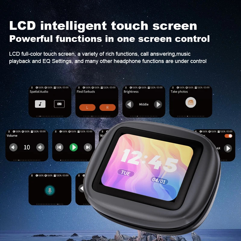 Open-Ear Gaming Earbuds with Smart Touch Screen and 600mAh Case - image 2