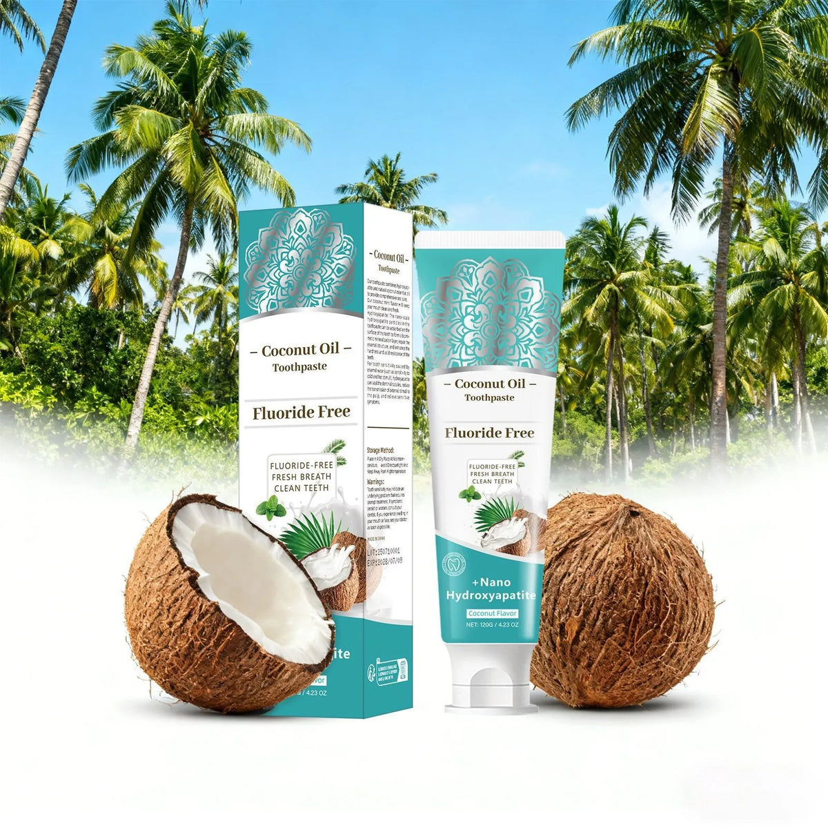 Coconut Oil Herbal Toothpaste with Nano-Hydroxyapatite, Mint, 120 g - image 2