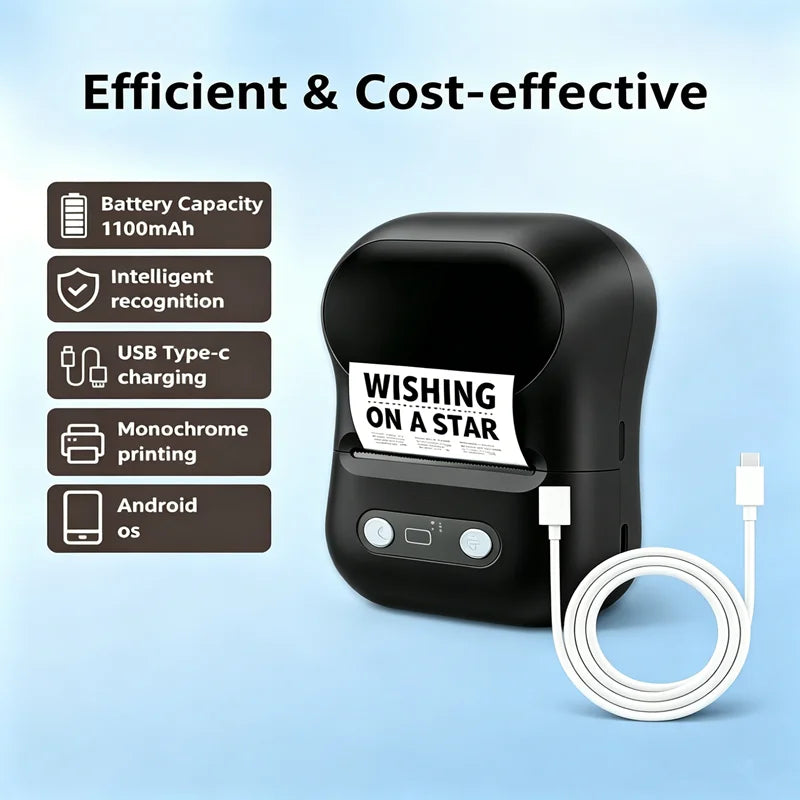 2-Inch Inkless Portable Label Printer with 1500mAh Battery, 58 mm - image 8