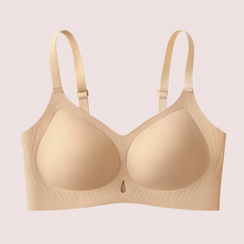 Wireless Push-Up Jelly Bra for Small Busts, Breathable Hollow-Out