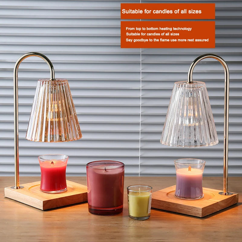 Modern Luxury Wooden Wax Melting Lamp Minimalism Bedroom Living Room Restaurant