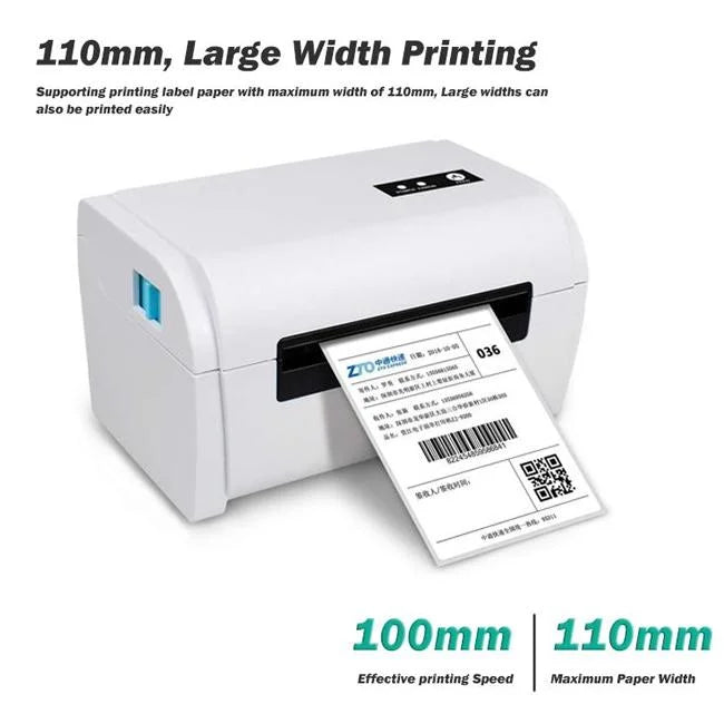 110mm Mini Desktop Direct Thermal Label Printer Commercial Invoice Label Printer Thermal