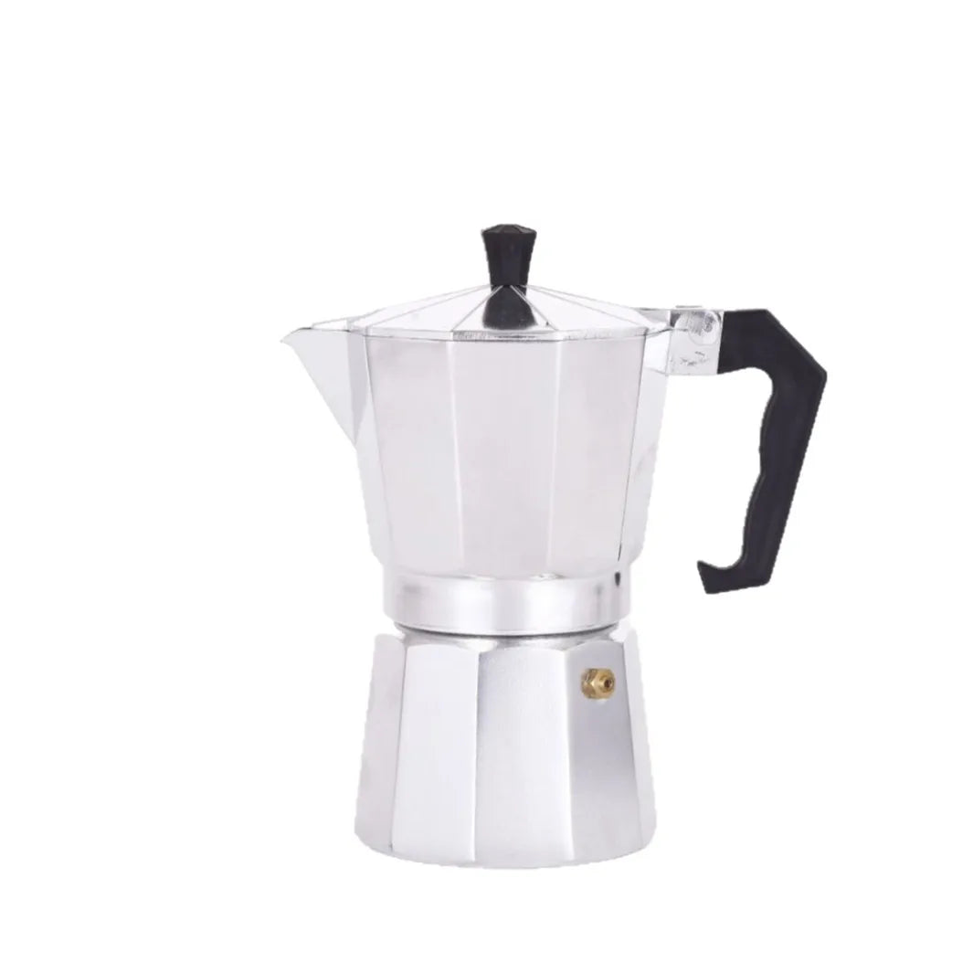 Polygon Aluminum Moka Pot with Wooden Handle for Espresso - image 4