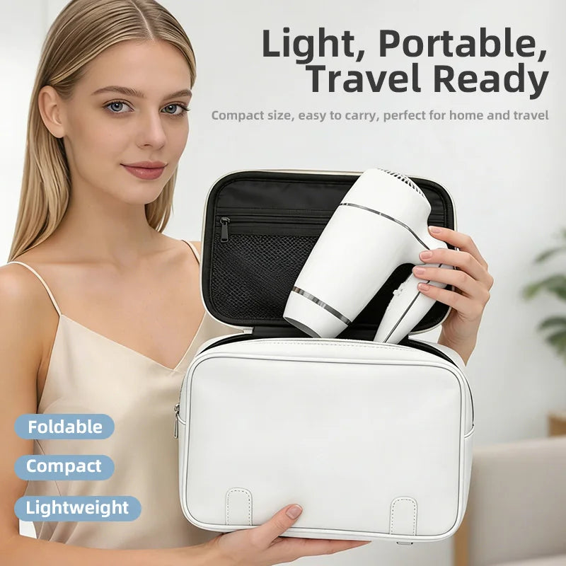 1800W Foldable Compact Hair Dryer with Hot/Cold Switch, US Plug - image 6