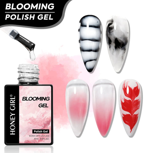 Natural Stone Watercolor Floral Marble Nail Gel Polish Blooming Gel Nail Polish for DIY