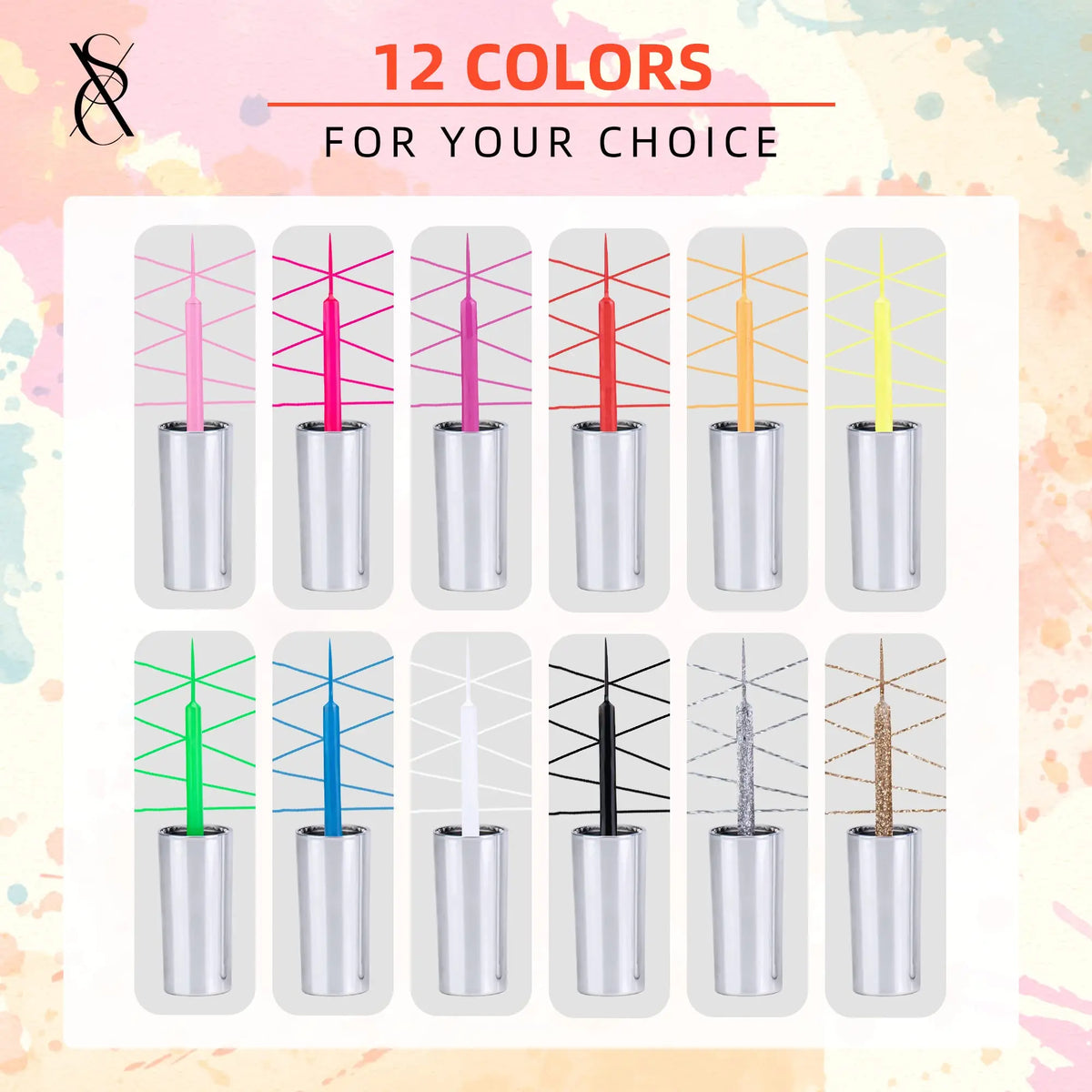 Spider Gel Liner for Nail Art Lines and Webs, 8 ml, 12 Shades - image 5