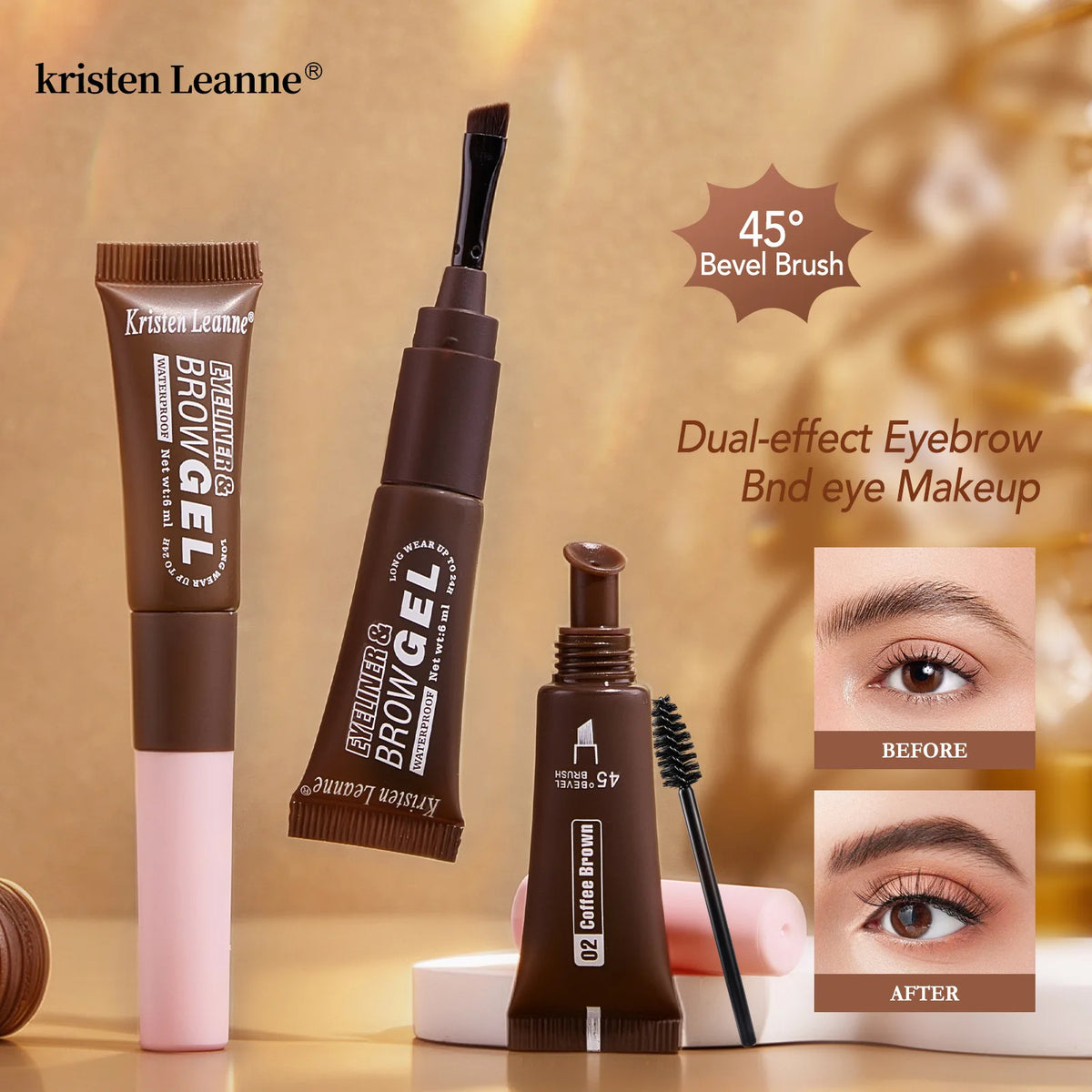 Liquid Eyebrow Tint and Brow Glue, 24-Hour Wear, 10 ml, 4 Shades - image 5