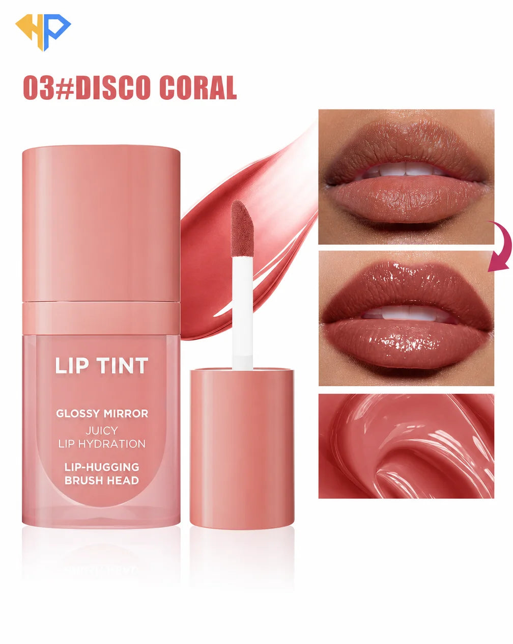 Hydrating Liquid Lip Tint and Stain, Kiss-Proof Glassy Gloss, 5 ml
