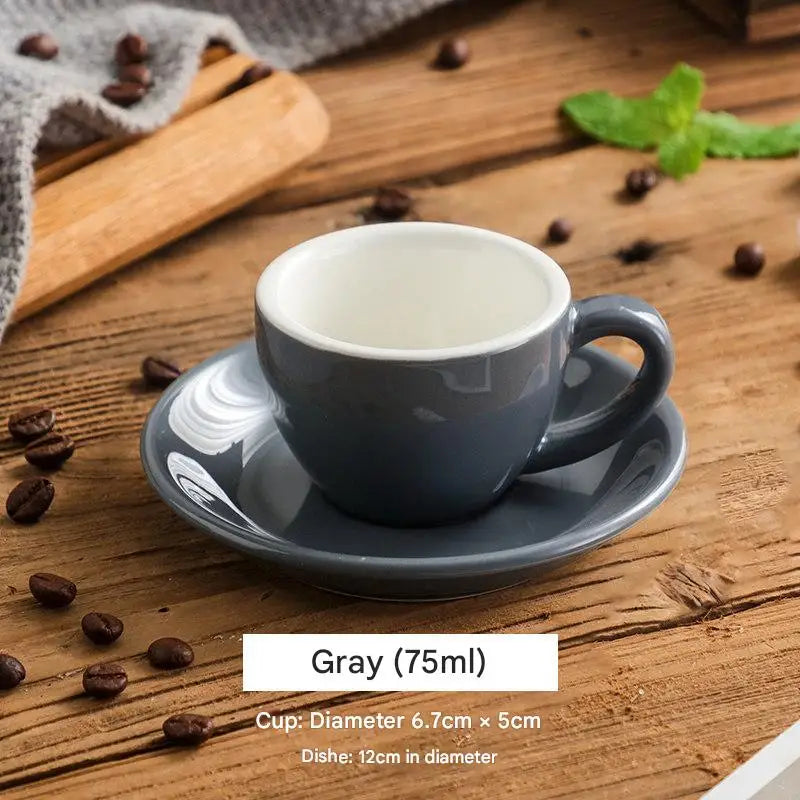 75 ml Porcelain Demitasse Espresso Cup, Dishwasher and Microwave Safe