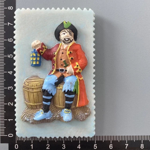 Caribbean Pirate 3D Souvenir Fridge Magnet, Travel Collectible - image 8