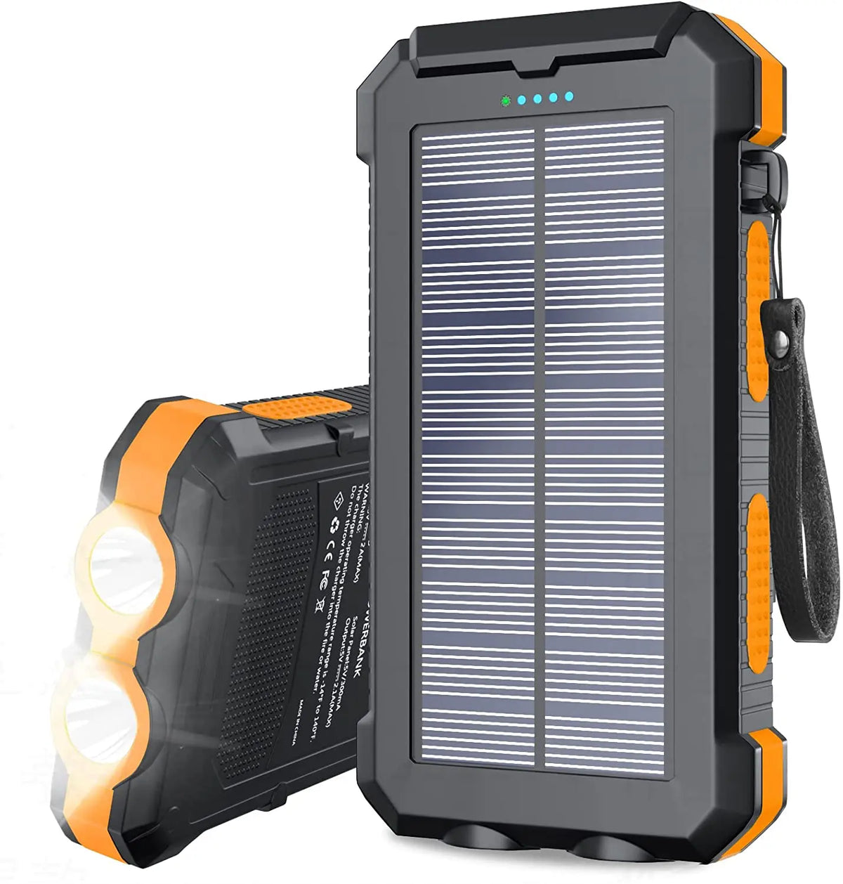 Solar Power Bank with Wireless Charging, Dual USB and LED Lamp - image 9
