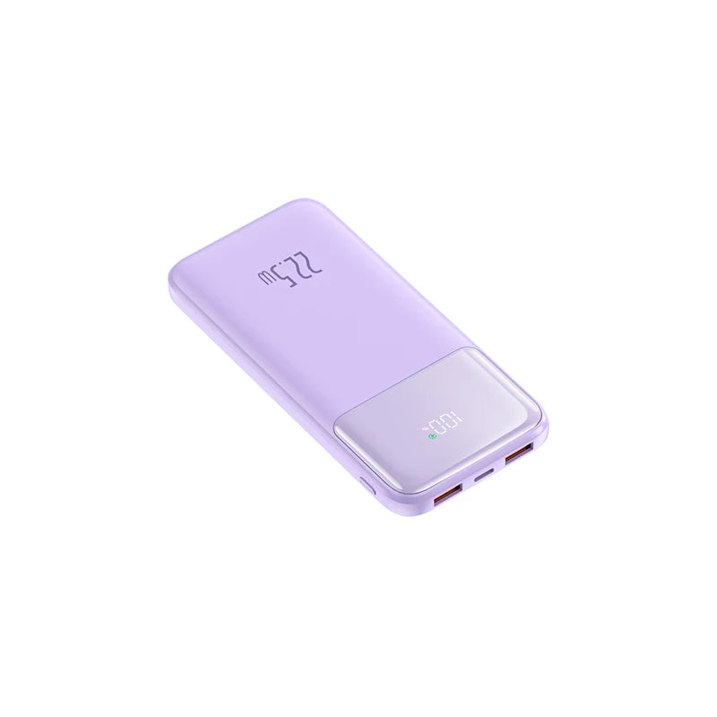 20,000mAh Ultra-Slim Power Bank with 2 Built-In Cables, 22.5W PD