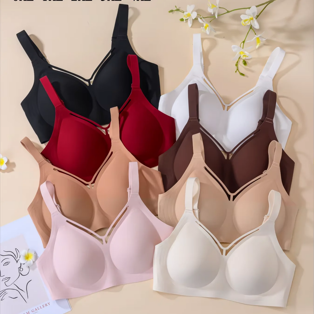 Wireless Full-Cup Jelly Bra with Lace and Side Smoothing, S–4XL - image 6
