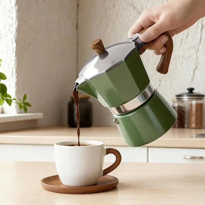 150 ml Single-Valve Aluminum Moka Pot for Italian-Style Coffee - image 2