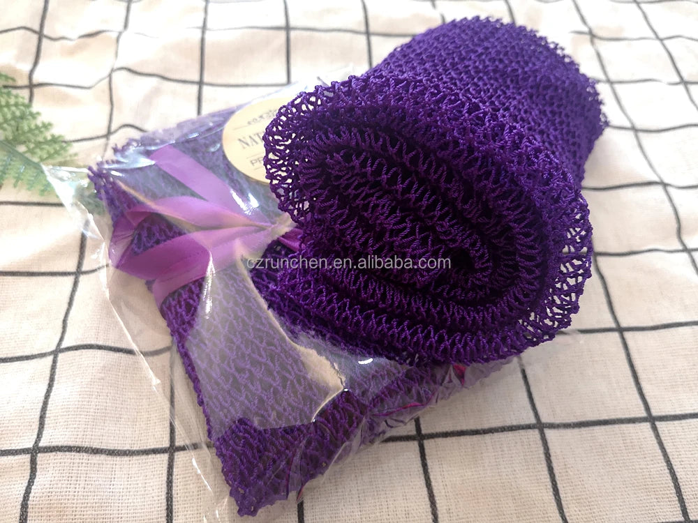 African Body Net Scrub for Bath and Shower, Knotless, 6 Colors