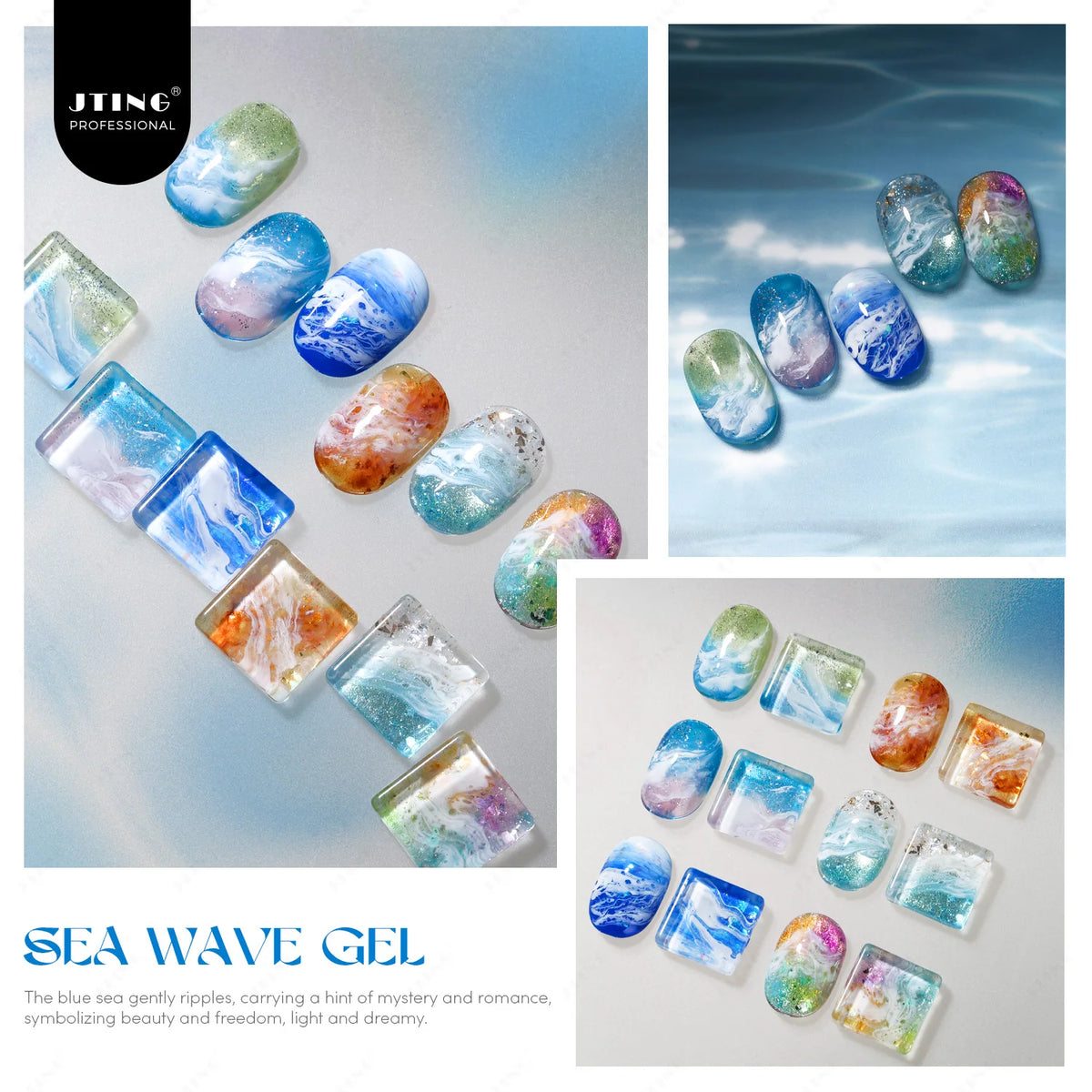 Self-Spreading Ocean Wave Gel for Lace and Marble Nail Art, 12 ml - image 3